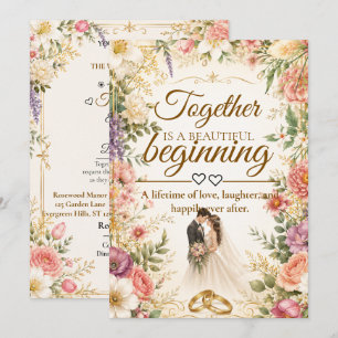 Carte de luxe éditable pour invitation de mariage
