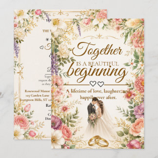 Carte de luxe éditable pour invitation de mariage