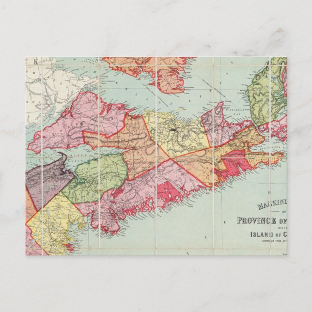 Carte de Mackinlay de la province de la Nouvelle-É (Devant)