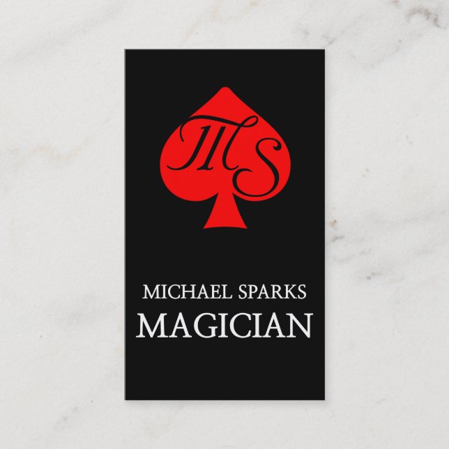 Carte de magicien Red Spades Poker (Devant)