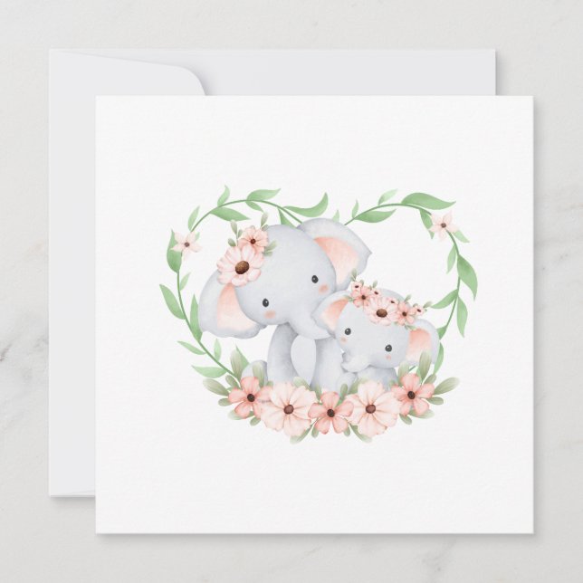 Carte de maman et bébé (Devant)