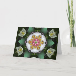 Carte de mandala d'anges d'orchidée