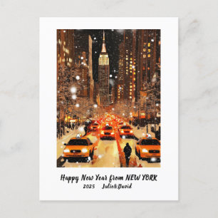 Carte de Manhattan de bonne année personnalisée