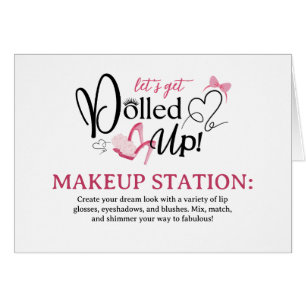 Carte de maquillage pliée