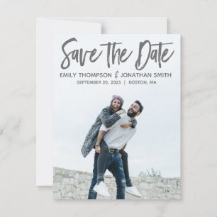 Carte de mariage à l'effigie pour annoncer la date