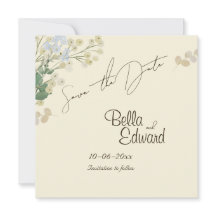 Carte de mariage à motif floral doux pour annoncer
