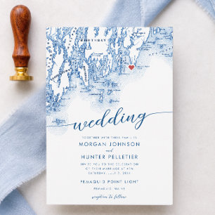 Carte de mariage à Pemaquid Point Light Maine
