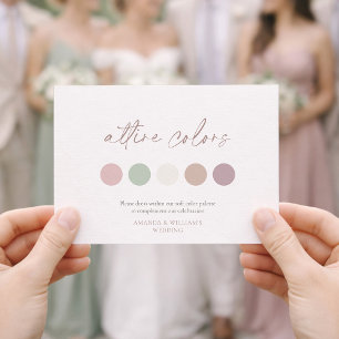 Carte de mariage aux couleurs de tenue florale dou