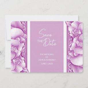 Carte de mariage aux orchidées ornée avec photo po