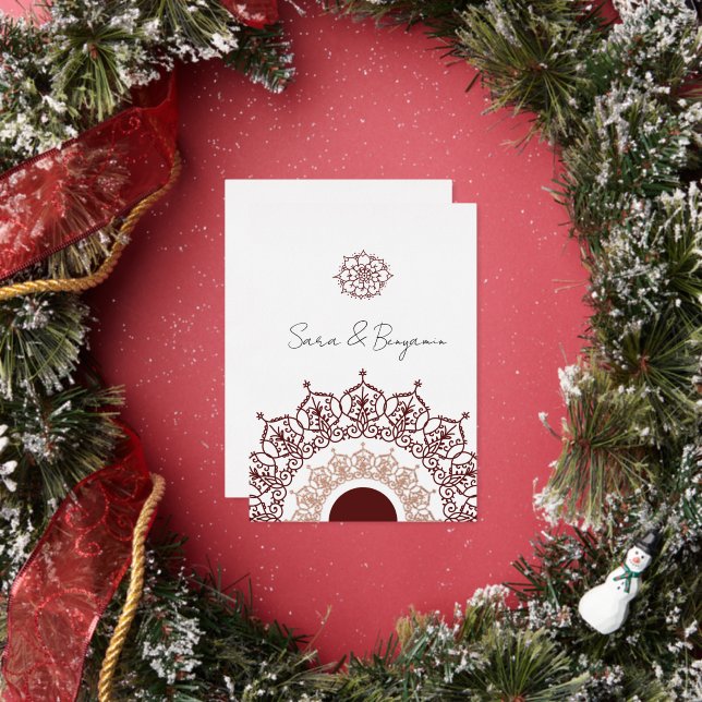 Carte de mariage avec design iranien original (Insitu)