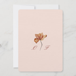 carte de mariage avec une ambiance minimale, esthé