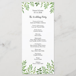 Carte de mariage botanique moderne aquarelle verte