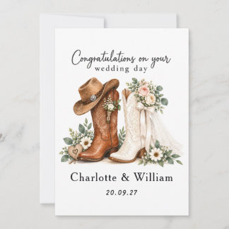 Carte de mariage bottes de cowboy | Carte de maria