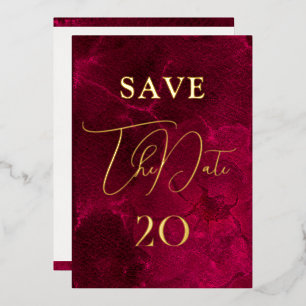 Carte de mariage Burgundy Passion Save The Date
