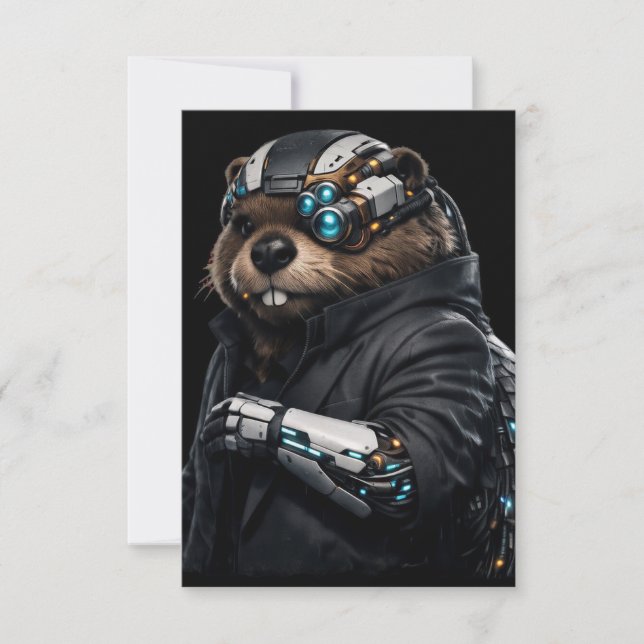 Carte de mariage Byte Beaver (Devant)