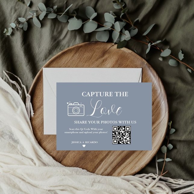 Carte de mariage Capture the Love avec code QR (Créateur téléchargé)