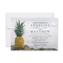 Carte de mariage de destination Pineapple Tropical