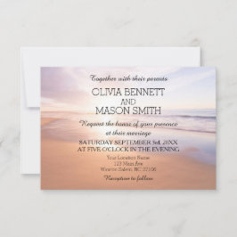 Carte de Mariage de la mer Tropical Beach moderne 