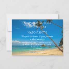 Carte de Mariage de mer de Destination Tropical Mo