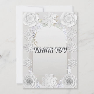 Carte de Mariage de Merci de texture florale intég