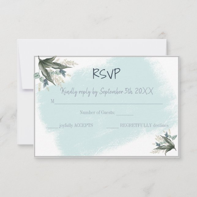 Carte de Mariage de réponse RSVP (Devant)