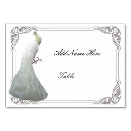 Carte de Mariage de table blanche personnalisée