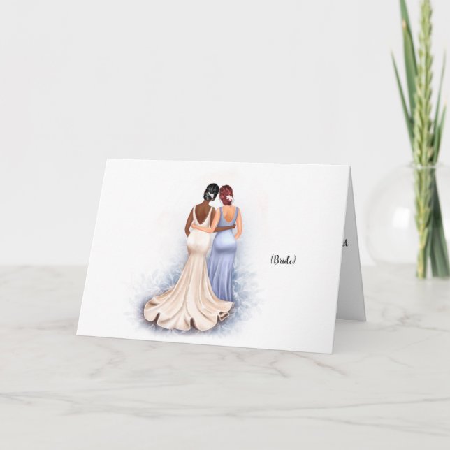Carte de Mariage d'épouse personnalisée (Devant)