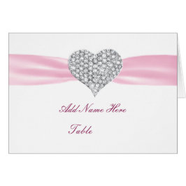 Carte de Mariage Diamond Heart Rose