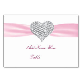 Carte de Mariage Diamond Heart Rose