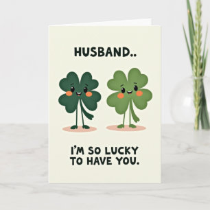 Carte de mariage en papier kraft Chanceux