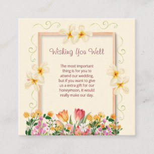 Carte de mariage encart Wildflower Floral 