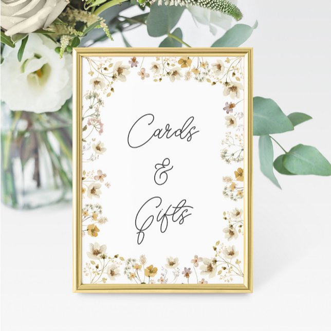 Carte de mariage et cadeau Fleur sauvage Watercolo (Créateur téléchargé)