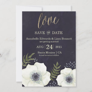 Carte de Mariage Fleurs de Nuit d'Été Enregistrez 