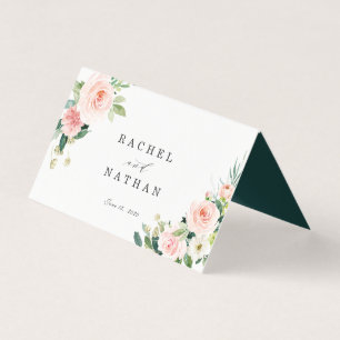Carte de Mariage floral floral à fleurs blanches