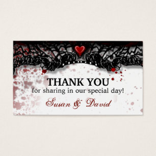 Carte de Mariage Halloween Blood Splatter Merci