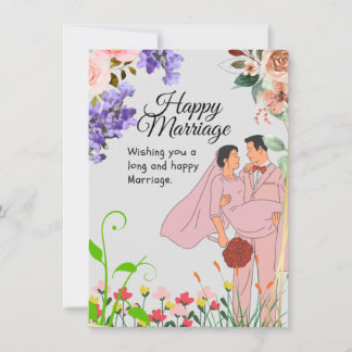 Carte de mariage heureux