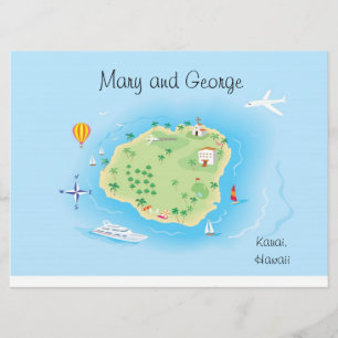 Carte de mariage illustrée sur mesure (demandez d'