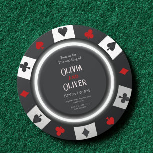 Carte de mariage jeton de poker Casino Las Vegas