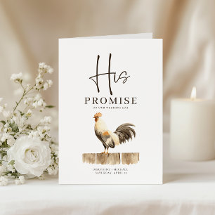 Carte de mariage livre de promesses de poulet de c