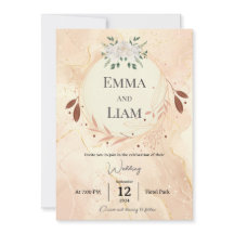 Carte de Mariage Luxueuse Unique – Or Personnalisé