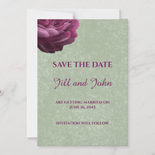 Carte de mariage magnétique Vert Sauge Enregistrez