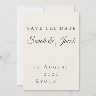 Carte de Mariage Minimaliste à Enregistrer la Date