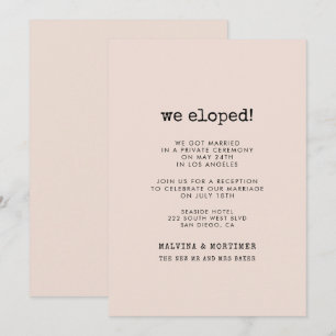 Carte de mariage minimaliste vintage à la machine