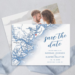 Carte de mariage moderne de Hilton Head Caroline d