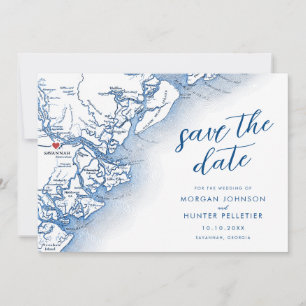 Carte de mariage moderne de Savannah Géorgie