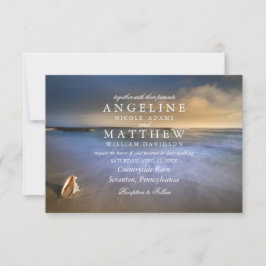 Carte de Mariage moderne Fade Tropical Beach Sea