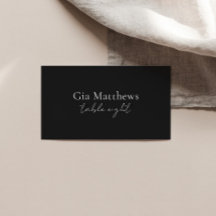 Carte de Mariage moderne minimaliste en noir