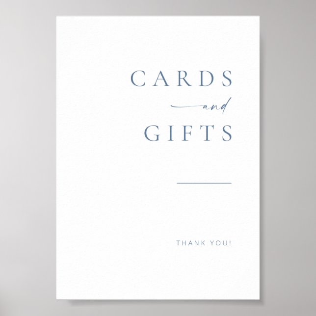 Carte de mariage moderne Script + Poster Cadeaux | (Devant)