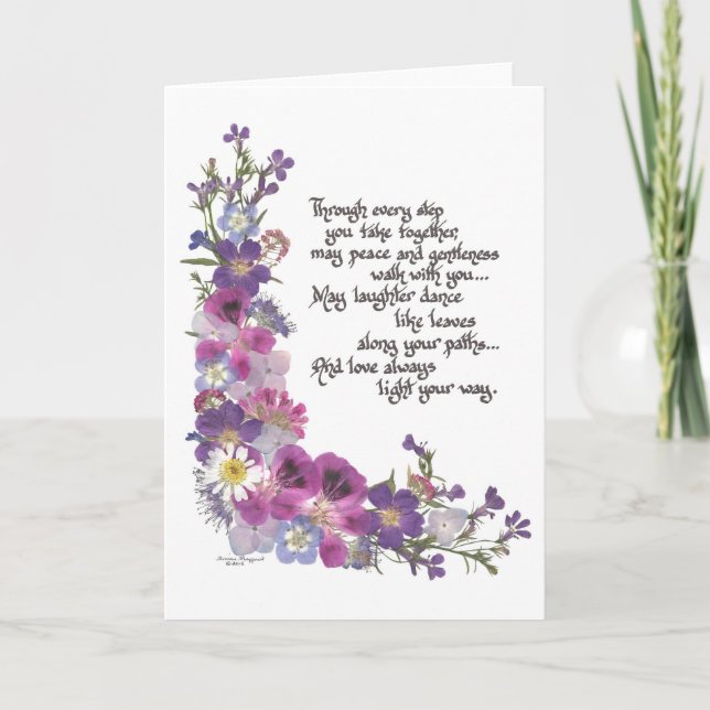 Carte de mariage ou de fiançailles (Devant)