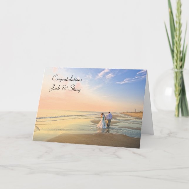 Carte de mariage personnalisée Félicitations (Devant)